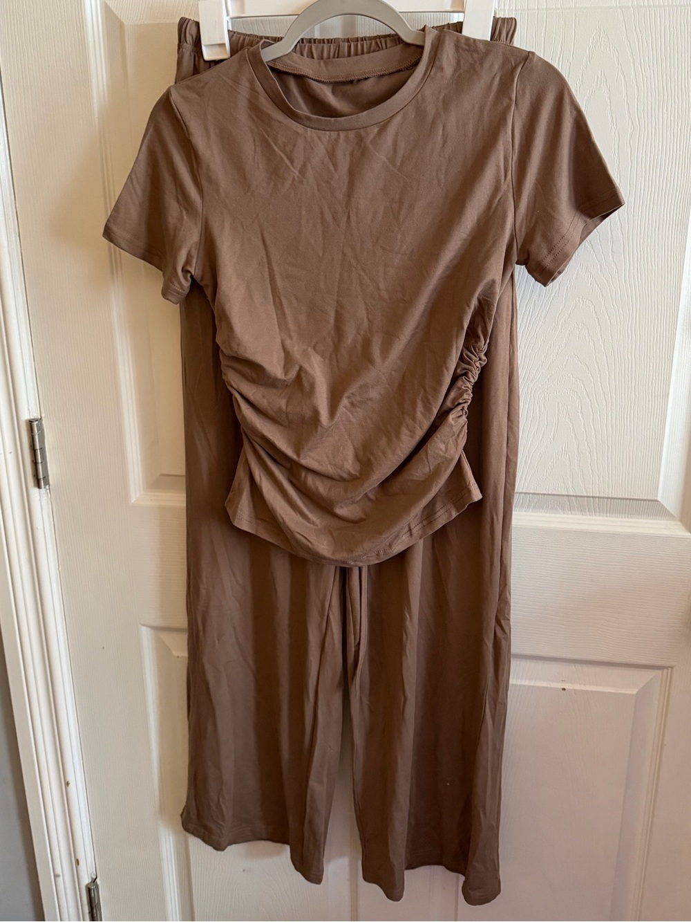 Soft Brown and Grey Buttery 2 Piece Lounge Set